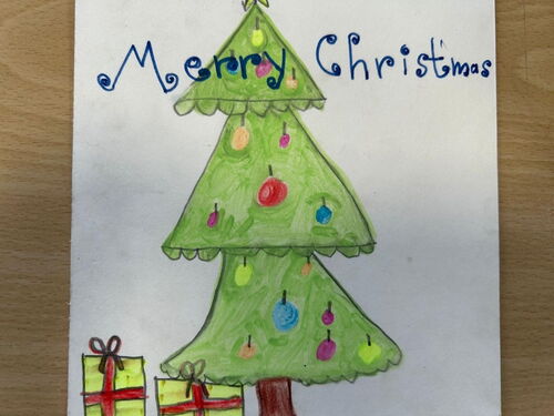 Weihnachtskarten der 4a aus dem Kunstunterricht