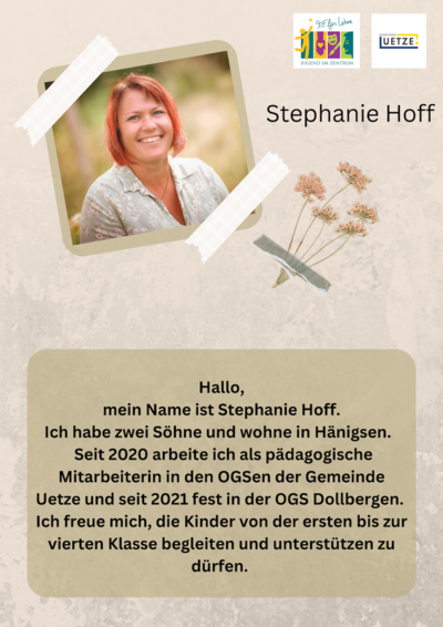 Stephanie Hoff aus unserem Team der OGS Dollbergen